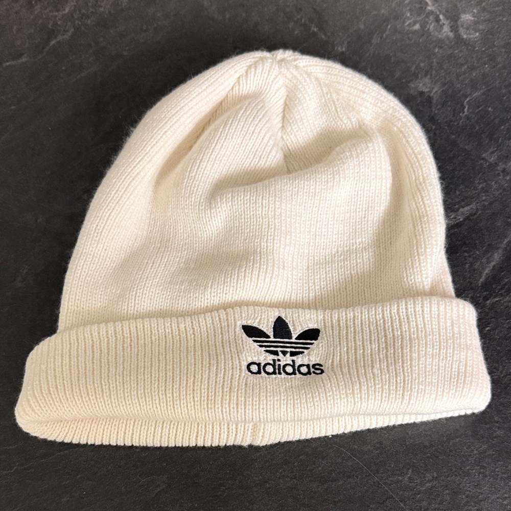 Adidas Off-White Knit Beanie